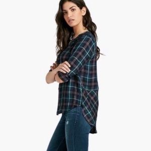 Lucky Brand Plaid Girlfriend Shirt Women’s M Small